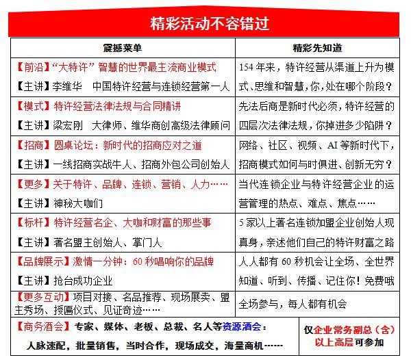 中國特許經營第21屆鄭州峰會