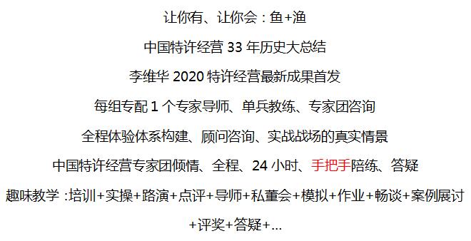 第202007季:特許連鎖裂變系統總裁班